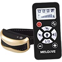 Meloive Collar Recargable Antiladrido Perros con Alcance de 730m- Collar de Adiestramiento con Modos Automático y Manual…